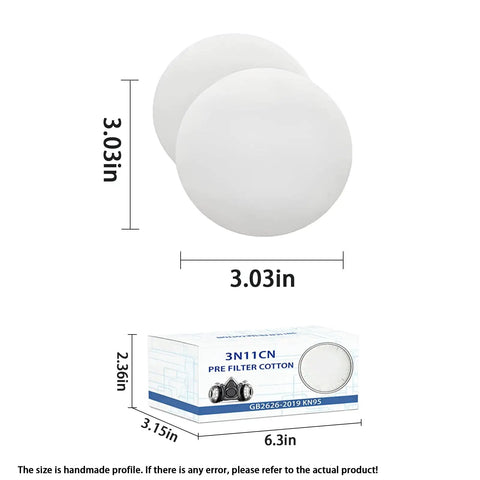 Circular Replacement Respirator Filters 40 Pack Compatible With Half Face Masks Built Tough Dust Pads For Painting Sanding Construction Heavy Duty Particle Shield