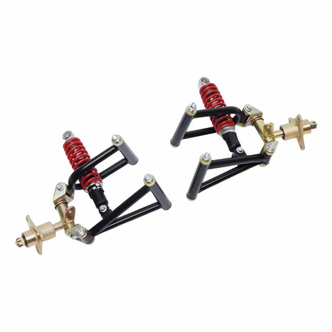 Beefy Heavy Duty Go Kart Frames With Upper And Lower Swingarms And Complete Shock Suspension Kit for DIY buggy electric ATV quad bike.