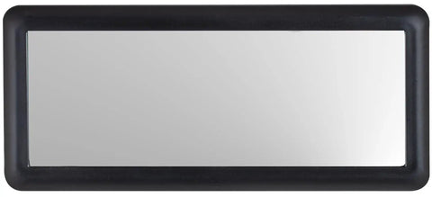 Car Sun Visor Mirror Black Deluxe Makeup And Cosmetic Mirror With Universal Fit for Cars Trucks and SUVs, rectangular design
