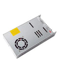 Industrial Workhorse 5V 100A 500W Switching Power Supply 1U Low Profile with built-in cooling fan and metal casing.