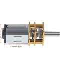 Side view of 3 Pack 6V 500RPM N20 High Torque Speed Reduction Motors With 3mm Shaft And Metal Gearbox for DIY RC Toys