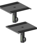 Set of Universal 9 By 9 Inch Speaker Monitor Stand Plate For 35mm Poles with Removable Top Plate and Non Slip EVA Pads, ideal for onstage setups.
