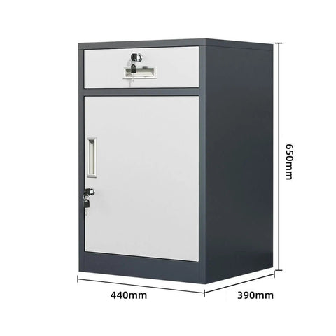 Lockable Metal File Cabinet With Adjustable Shelves In Stylish Blue Finish for home or office use, 650mm x 440mm x 390mm