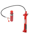 20-Ton porta power kit: red hydraulic jack and ram with hose