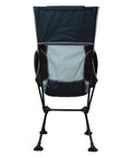 Back view of Chillin Chair Ultra Lightweight Foldable Portable Outdoor Seat For Tailgating Camping Backyard Barbecues And More