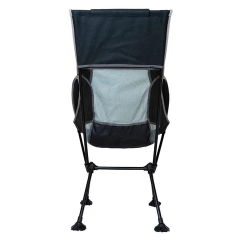 Back view of Chillin Chair Ultra Lightweight Foldable Portable Outdoor Seat For Tailgating Camping Backyard Barbecues And More