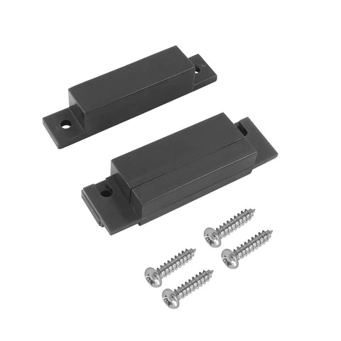 Four Piece Brown Wired Magnetic Reed Switch Surface Mounted NC Sensor Alarm for Windows Cabinets and Wooden Doors with Screws