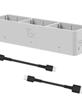 Two Way Drone Battery Charger Hub For AVATA 2 Portable Fast Charging Dock Station With 65W Power, dual cables included
