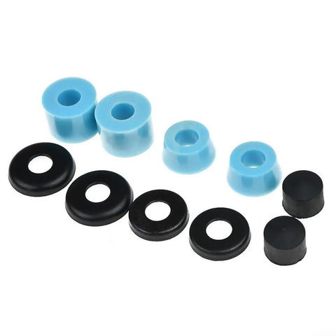 Skateboard Truck Rebuild Kit With Polyurethane Bushings Washers Pivot Cups And Shock Absorbers For 7 Inch Brackets in Blue Black