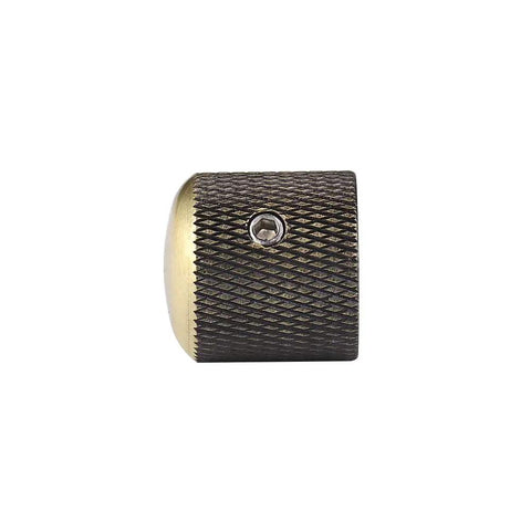 Dope Bronze Dome Guitar Knobs Four Piece Hardware Set With Allen Screws Volume Tone Control Upgrade For Electric Guitar And Bass Sweet Fit For Fender Telecaster And Gibson Les Paul Badass Vintage Stage Gear, side view of a bronze dome knob.