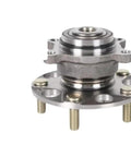 Heavy Duty Rear Wheel Bearing Hub Assembly Engineered Tough For A Smooth Ride Zero Hassle Install Compatible With Electric Car Models 2022 To 2028 close-up image showing metal hub with bolts.