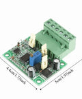 0-10kHz To 0-10V Frequency Converter Module With Optical Isolation For PLC Interface, green circuit board with connectors