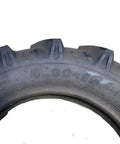 Front Tractor Tire 5.00-15 26 Inch Diameter 5 Inch Width 6 Ply SuperLug Traction Tire For Garden And Utility Tractors, Tough As Nails Grip, 16 Lb Load, Model 1400105 Final Sale, close-up view of tread pattern