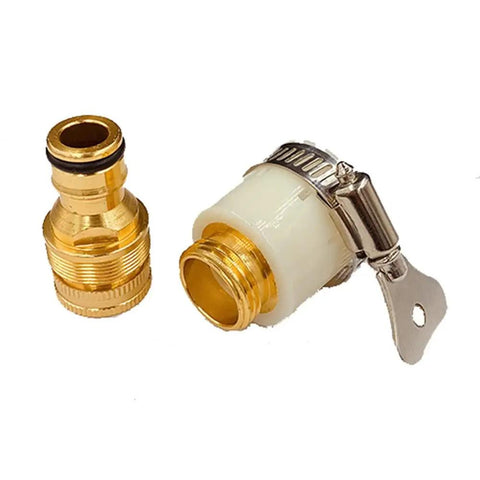 5 Pack Hose Barb Connector Brass Water Pipe Fittings For Garden Hose And Faucet Adapters Universal 15Mm To 23Mm Thread Converter