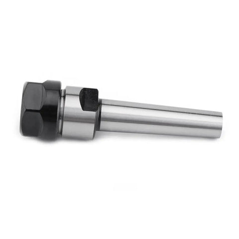 MT2 Collet Chuck Holder for CNC Milling, Taper Collet Arbor Adapter, shown in durable metal construction with straight shank