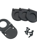 Black Flush Ring Pulls 4 Pack Dope Modern Hidden Recessed Door And Drawer Handles with included screws for cabinets and vanities