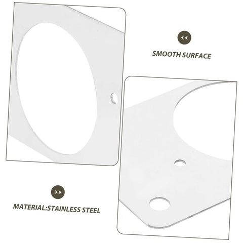 Close-up of stainless steel hinge repair plate from Stainless Steel 10 Piece Hinge Repair Plate Kit For Cabinet Doors Easy Installation And Quick Furniture Fixes Durable Hinge Reinforcement For Cabinets And Shelves Perfect DIY Repair Tool showing smooth surface and material.