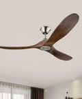 Retro Wooden Ceiling Fan Light Featuring Wireless Remote Slick Dc Motor Technology For Cozy Living Areas Or Bedrooms Quiet Cool Breeze Effortless Daily Operation, view from below showcasing sleek wooden blades.