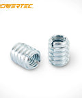 50 Pack Three Eighths By Sixteen Beefy Threaded Wood Inserts For Hardwood Softwood And Plywood Anti Rotation Nut Inserts 18mm Length