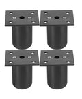 Adjustable Furniture Feet 4 Pack Aluminum Alloy 5cm Black Sofa Legs Cabinet Risers With Silent Wear Resistant Feet For Leveling Anti Slip Built