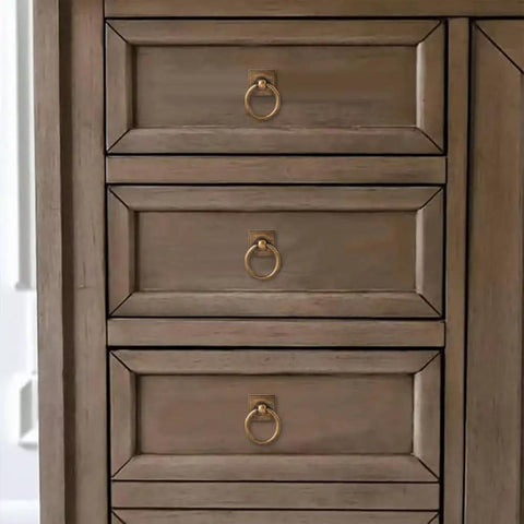 10 Pack 1.9 Inch Ring Cabinet Knobs With Vintage Antique Brass Backplates For Drawers Dressers Kitchen Cabinets Closets