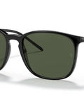 Unisex Square Sunglasses With Prescription Ready Lenses, Black And Dark Green Frame, 56 Mm, Case Included, Dope Everyday Style
