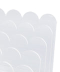 Close-up of Clear Acrylic Letter Sorter With 5 Slots Space Saving Vertical Desk Organizer detail