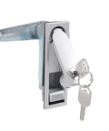 Heavy Duty Electric Cabinet Cam Lock with Push Button and Keys for 3mm Thick Panels, Chrome Plated Zinc Alloy Body