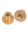 Two brass nuts for 8mm Lead Screw 150mm Long Bi Directional With 2 Brass Nuts For 3D Printers And DIY CNC Acme Thread 2mm Lead And 2mm Pitch