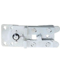 Hidden Sofa Hinge Bracket for Sectional Connectors, heavy duty iron, silver finish, detailed view