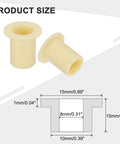 8mm ID 10mm OD Flanged Sleeve Bearing Kit POM Plastic Bushing 15mm Length Yellow 8 Pack