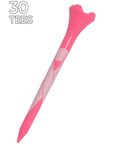 Breast Cancer Awareness Golf Tees Two And Three Quarters Inch Beefed Up Plastic Durability 30 Count Low Resistance Tips