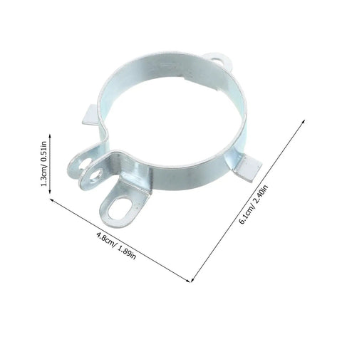 Six Pack Capacitor Mounting Clips With Beefed Up Iron Bracket For 35mm Electrolytic Capacitors, Two Fixing Holes, PCB And Power Supply Securement, Ideal For LED Driver Repairs And Electronics Projects, metal clamp with measurements