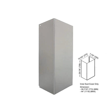 30 Inch Chimney Extension For Premium Series Range Hood, Stainless Steel, with dimensions shown for RA-092 RA-094 models.
