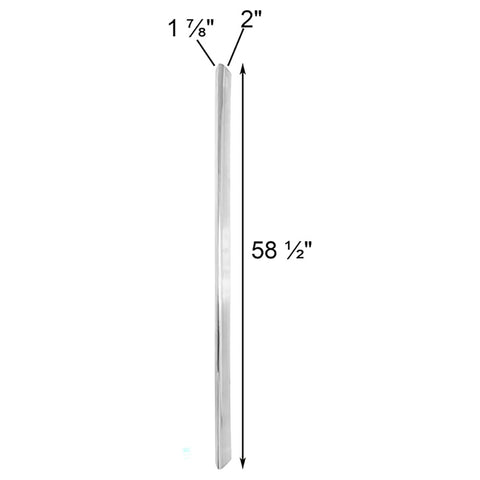 Side view of Purple Martin Birdhouse Tri Tel Mounting Pole 12 Foot Telescoping Aluminum Pole with measurements labeled in inches.