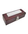 Dead Nuts Accurate 125 Millimeter Single Block Ceramic Gauge Calibration Master in a wooden case for tool verification.