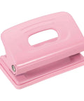 2 Hole Paper Punch One Quarter Inch Pink Metal Hole Puncher, handles up to 8 sheets, 6 mm hole punch, for home or office use