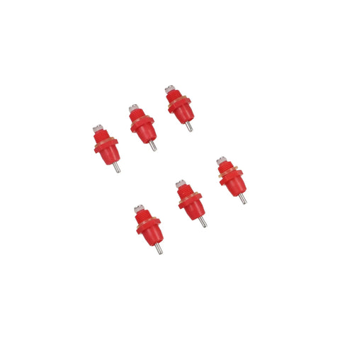 Twenty Pack No Fuss Automatic Chicken Water Nipple Drinkers Featuring Leak Proof Stainless Steel Tips And Quick Screw Mount For Poultry Flock Ducks Birds Easy Setup, red nipples.