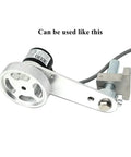 Knurled Measuring Wheel Set For Rotary Encoders And Synchronous Meter Counter, Pro Grade CNC Machined Aluminum Alloy Wheel, 6mm Bore, 300mm Perimeter, 2 Pieces mounted on encoder arm