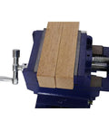 Solid Cast Iron Cross Slide Vise, 4 Inch Drill Press Vise With Two Way X Y Movement For Precision Metal Milling And Woodworking securing wood pieces.