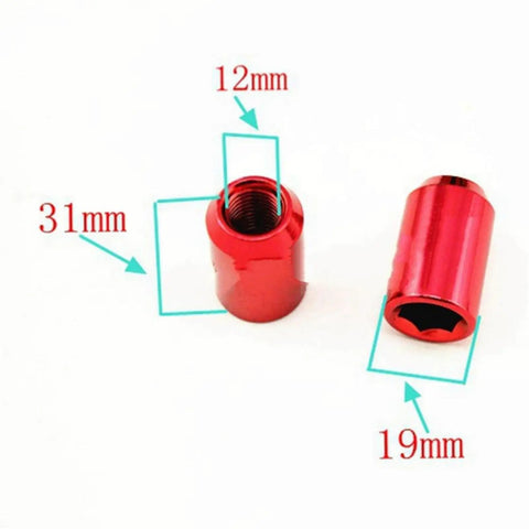 Locking Wheel Nuts Kit With 16 Pcs Secure Lug Screw Bolts For Cars And Race Rims Featuring Durable Steel Construction To Grip Tyres Tight And Keep Them Locked Down So You Can Cruisin Without Worry About Stolen Or Lost Hardware On The Road, red 12mm nuts