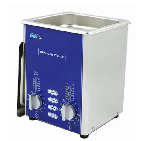 All-In-One Ultrasonic Cleaner With Controlled Heating And Timed Cleaning For Jewelry, PCBs, And Dentures, 1.3L, front view, LED display