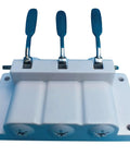 Ice Cream Machine Replacement Parts Kit For Standard Sized Units Durable Solid Construction Plug And Play Install Long Lasting Daily Use High Quality Components To Keep Your Frozen Treats Rolling Smoothly. three blue metal levers