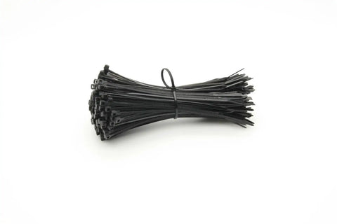 Black self locking nylon zip ties set pack with assorted colors 3x100 3x150 4x200 for DIY projects and industrial MRO fasteners hardware