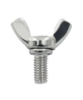 Stainless Steel M6 Wing Bolts Set of 10, 12mm Thread Length, 1mm Pitch, Heavy Duty Thumb Screws for Electronics and Outdoor Equipment