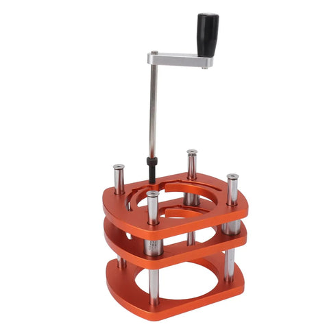 Heavy Duty Pro Grade Router Lift Base Aluminum Alloy Kit With Four Jaw Clamping Router Table Insert Plate Lifting System For Woodworking Engraving And DIY Projects On Small Trimming Machines, orange