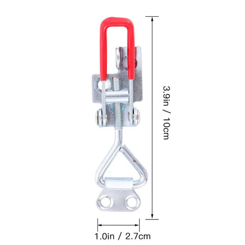 Sturdy 8 Pc Adjustable Toggle Latches With Zinc Coating For Cabinets And Tables Durable Rust Resistant Lock Hasps Perfect For Indoor Outdoor Use Quick Release Galvanized Iron Clamps That Hold Tight, 3.9in latch