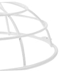 Premium Stainless Steel Fire Sprinkler Head Deflector, white protective guard close-up image, designed for accidental damage prevention.