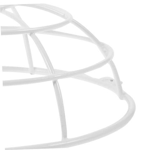 Premium Stainless Steel Fire Sprinkler Head Deflector, white protective guard close-up image, designed for accidental damage prevention.