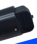 Close-up of Direct Swap Idle Speed Control Valve And Throttle Stepper Motor, black plastic material showcasing connector.